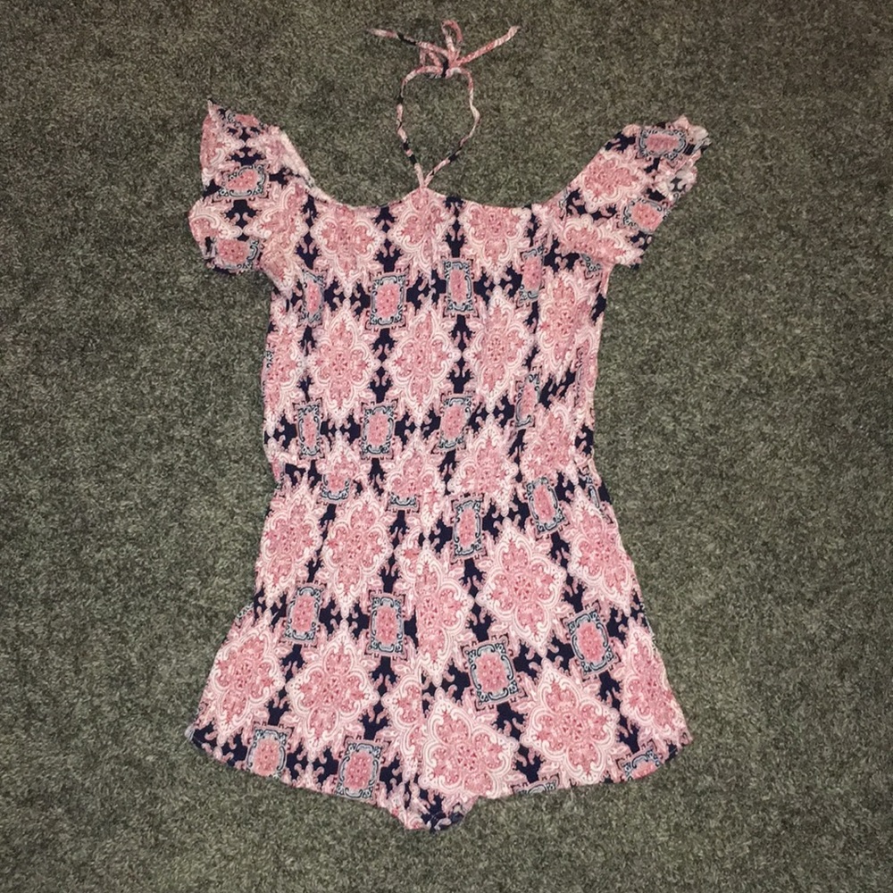 Short patterned romper